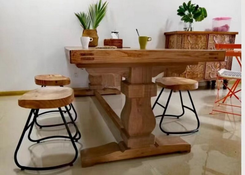 Farmhouse Reclaimed Table Base Barnwood Recycled Trestle Dining Table Pedestals