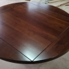 Walnut Stained Oak Dining Table Top Extendable Round Dining Table