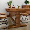 Farmhouse Reclaimed Table Base Barnwood Recycled Trestle Dining Table Pedestals