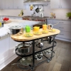 Modern Wood Kitchen Island Cart Butcher Block