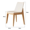 Modern White Ash Wood PU Leather Restaurant Chair White Dining Backrest Chair