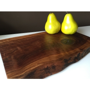 Natural walnut live edge cutting board