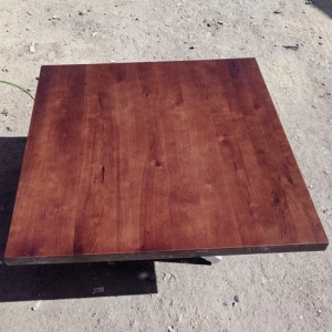 Walnut Stained White Oak Wood Dining Table Top Square Wooden Table Top