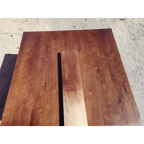 Walnut Stained White Oak Wood Dining Table Top Square Wooden Table Top