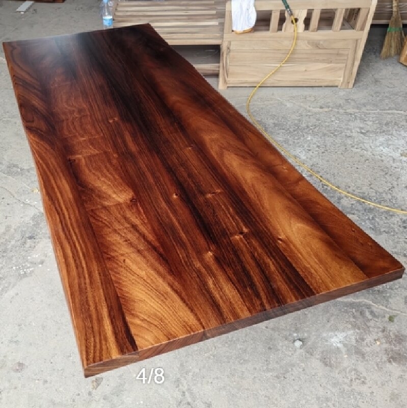 Custom Made Live Edge Natural Edge Solid Wood Table Top Suar Wood Countertop Modern Classic Rain Wood Restaurant Tops