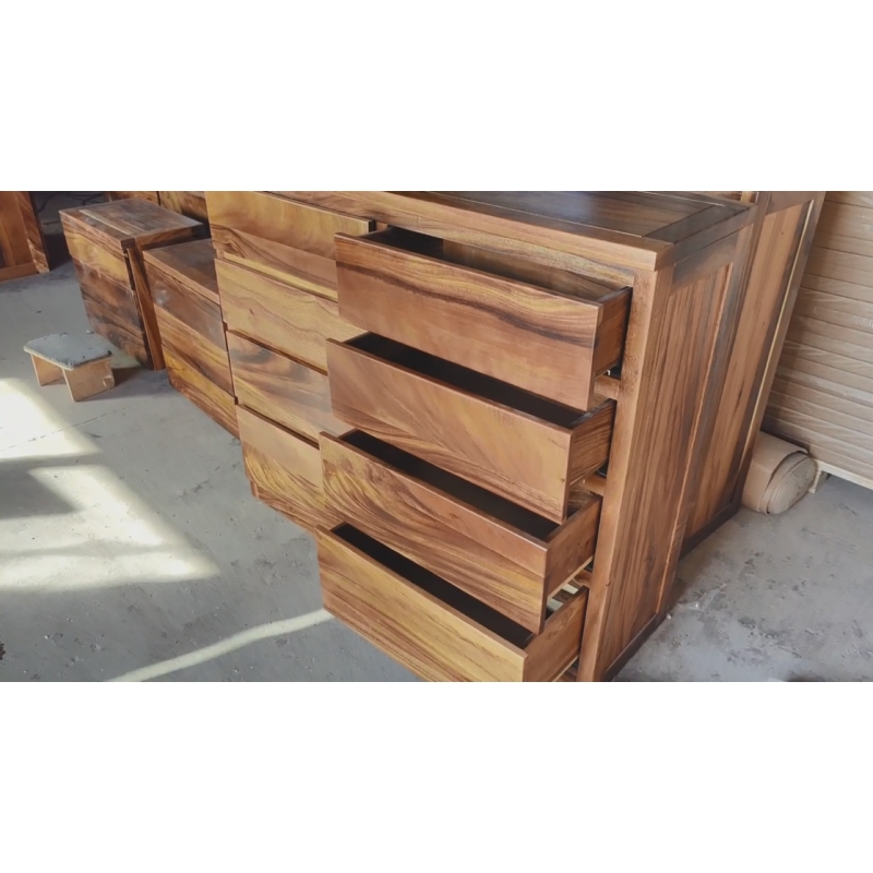 Hot-selling Customize South American Walnut Solid Wood Bedroom Dresser For Bedroom With 8 Drawers Made In China