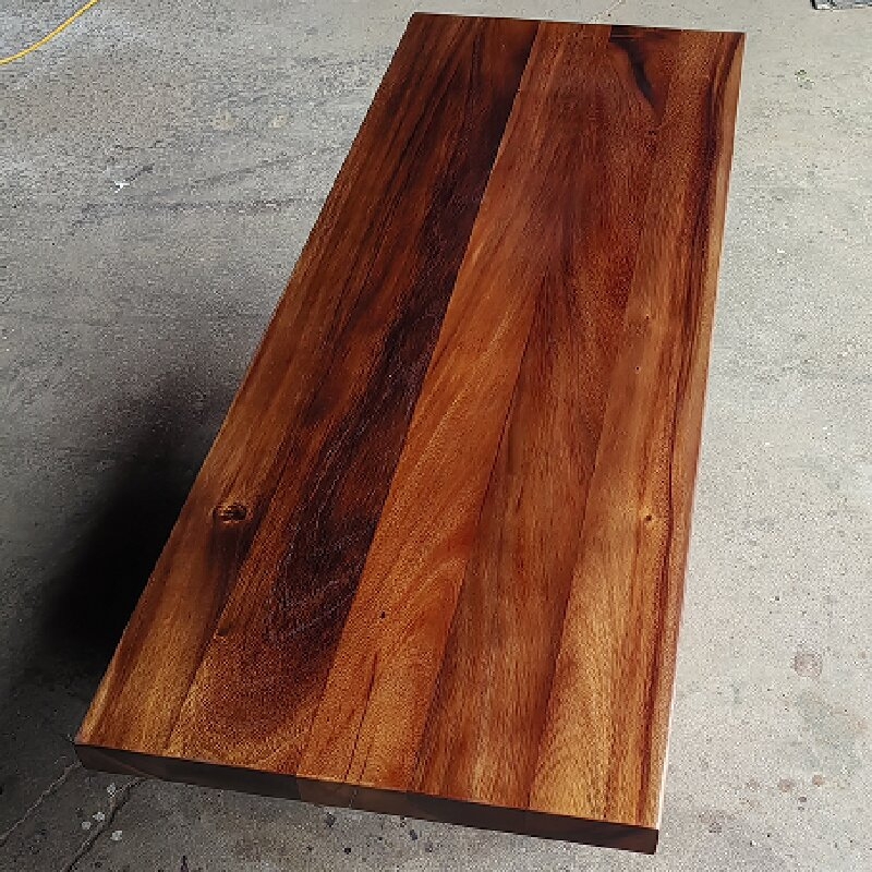 Wholesale Straight Edge Walnut Solid Wood Table Top Suar Wood Countertop Rain Wood Bar Table Tops